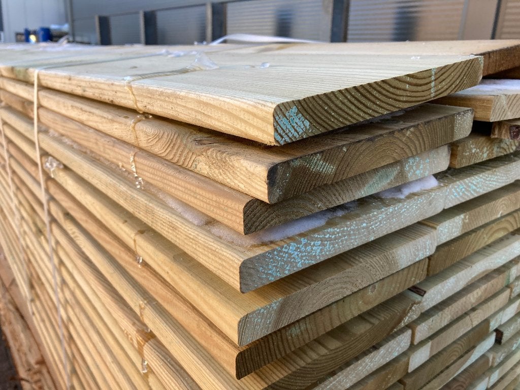 Grenen schuttingplanken 16x140 a 360 & 420cm (nieuw), Tuin en Terras, Palen, Balken en Planken, Ophalen, Planken, Nieuw, Hardhout
