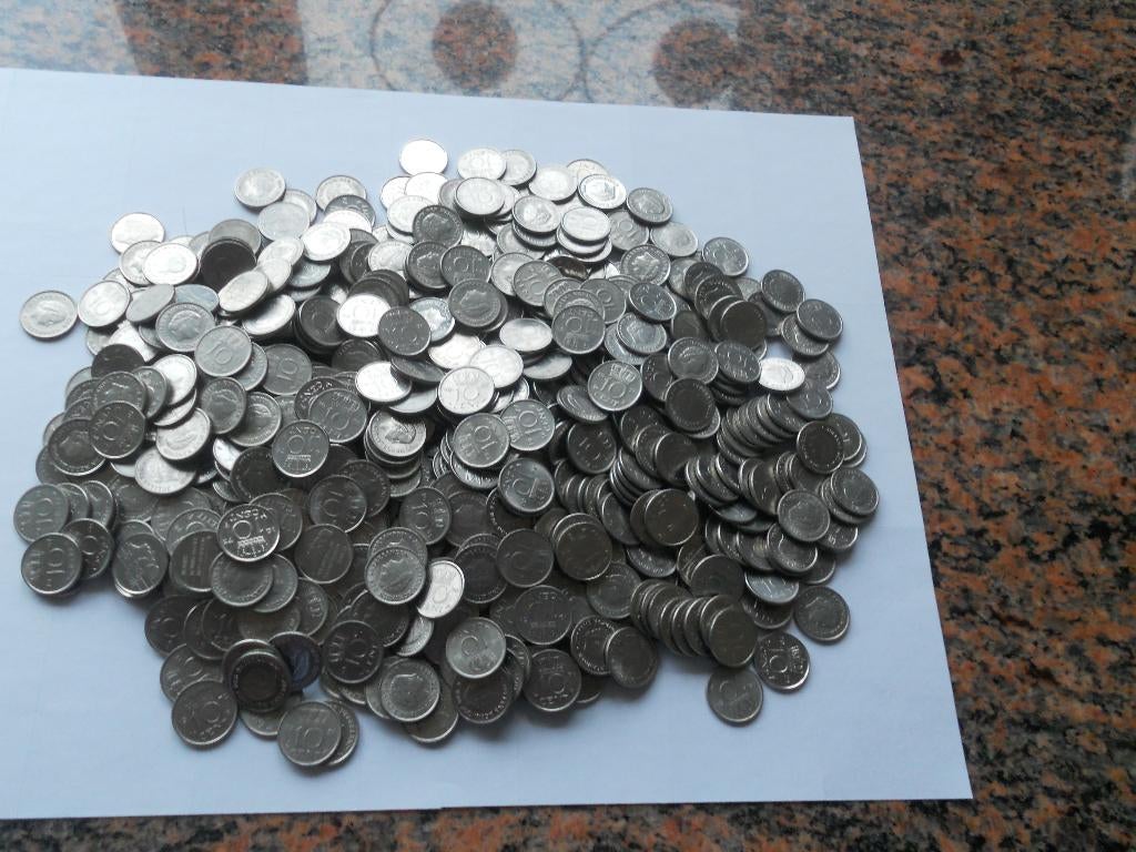 Nederland - partij dubbeltjes, Ophalen of Verzenden, Koningin Juliana, 10 cent, Losse munt