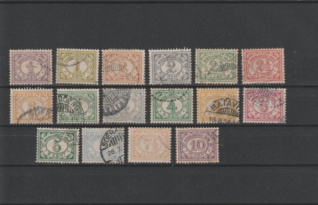 Nederlands Indië 1912-1934. NVPH 99 t/m 114, Gestempeld., Ophalen of Verzenden, Gestempeld, Nederlands-Indië