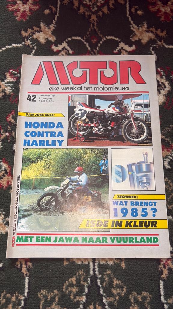 Motor Magazine - Honda Contra Harley - Oktober 1984, Ophalen of Verzenden, Gelezen, Algemeen
