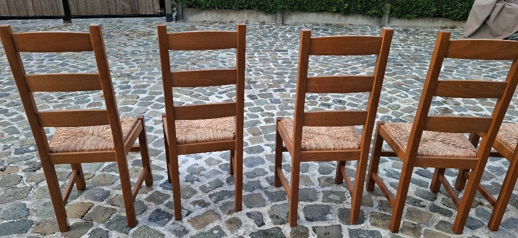 Stoelen eik, Ophalen, Bruin, Zo goed als nieuw, Vijf, Zes of meer stoelen