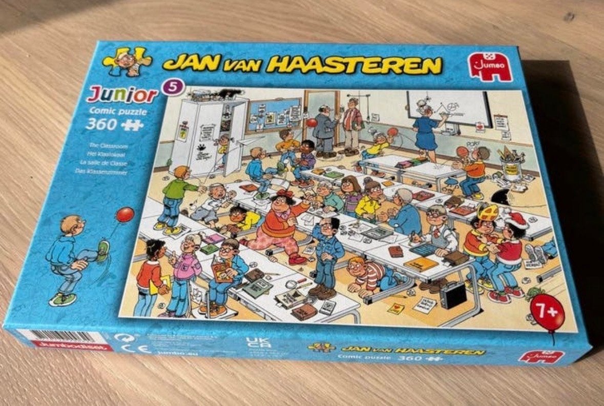 Jan van Haasteren Junior Comic Puzzel - De Klas, Ophalen of Verzenden, Minder dan 500 stukjes, Gebruikt, Legpuzzel