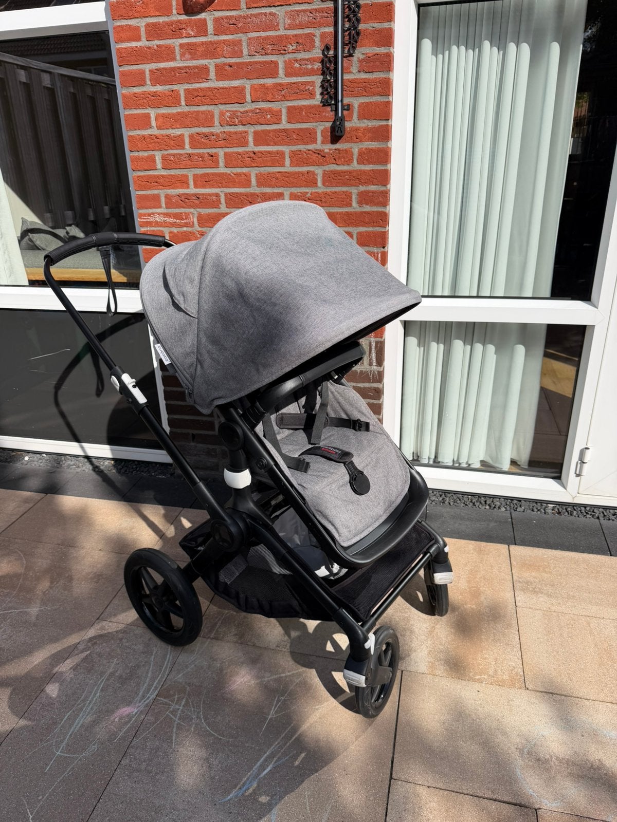 Bugaboo Fox 2 – compleet – grijs gemêleerd / zwart, Ophalen, Zo goed als nieuw, Regenhoes