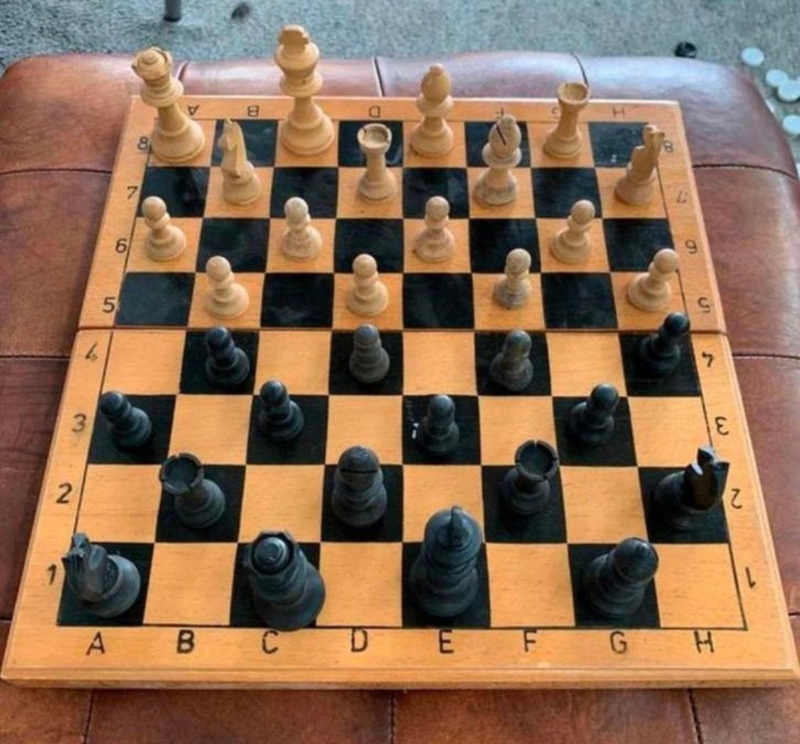 Schaakspel schaakbord in kist met schaak en backgammon, Verzenden
