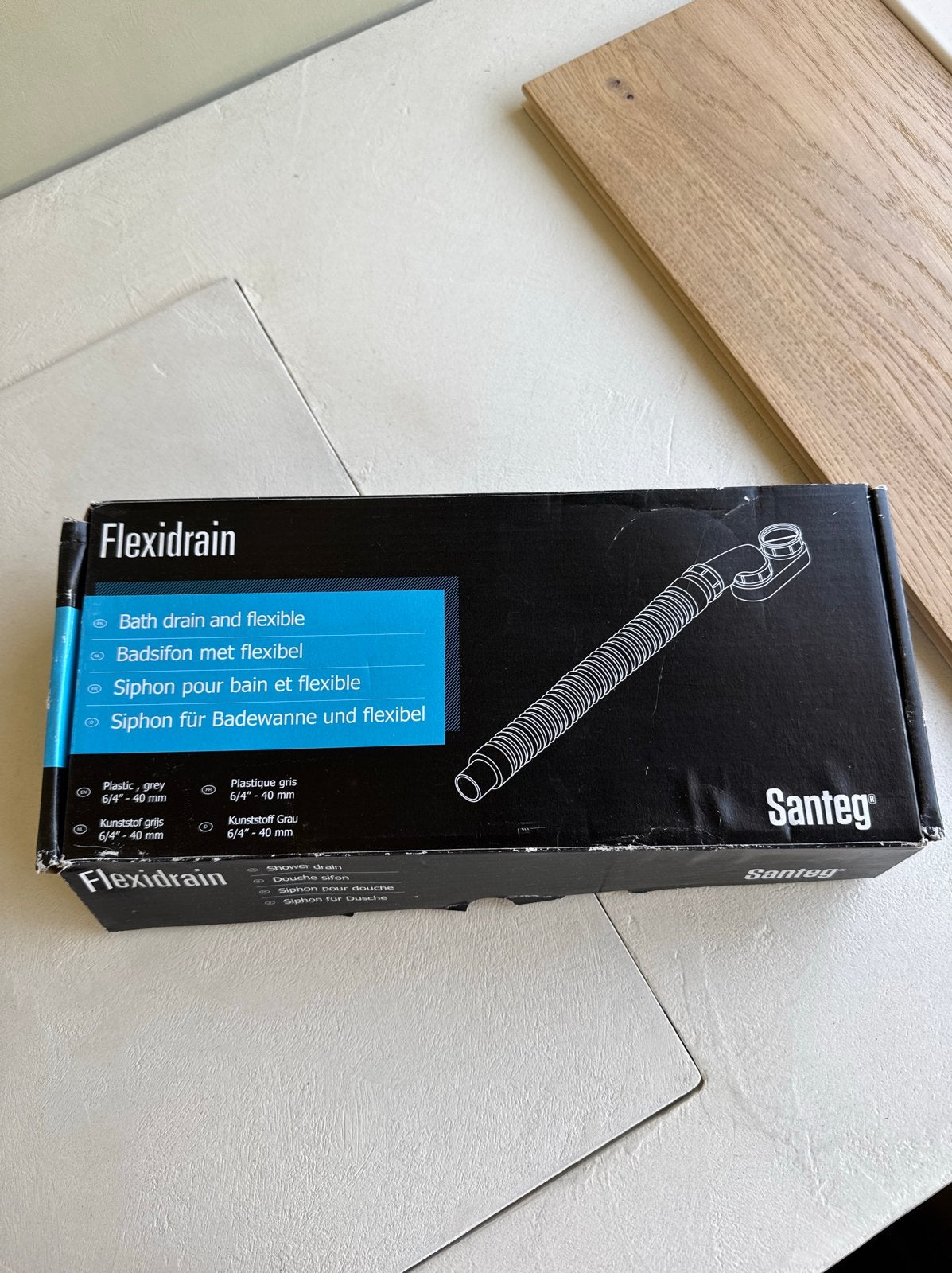 Santeg Flexidrain flexibele douche afvoer 40mm, Ophalen of Verzenden, Nieuw, Douche