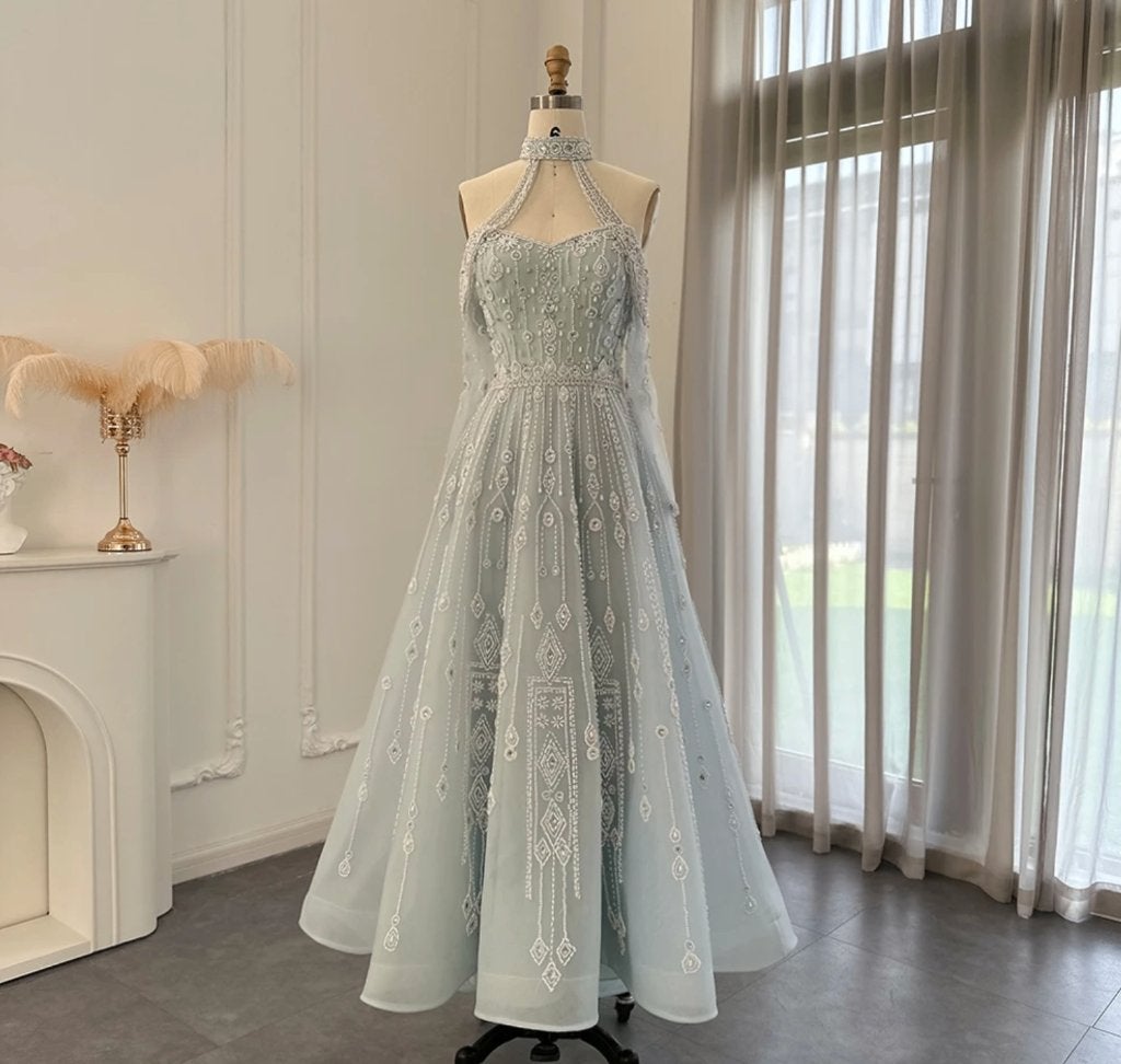 Nieuwe Galajurk feestjurk avondjurk cocktailjurk 36 midi, Galajurk, Blauw, Nieuw, Ophalen of Verzenden