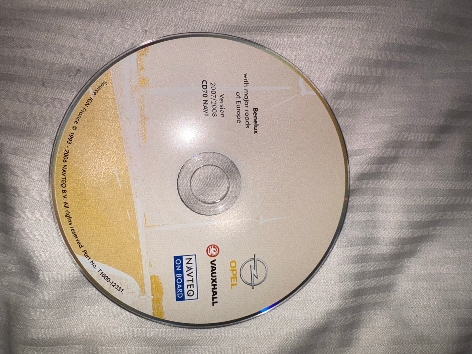 Opel CD70 Navi Benelux Navigatie CD 2007/2008, Ophalen of Verzenden, Gebruikt, Benelux, Landkaarten