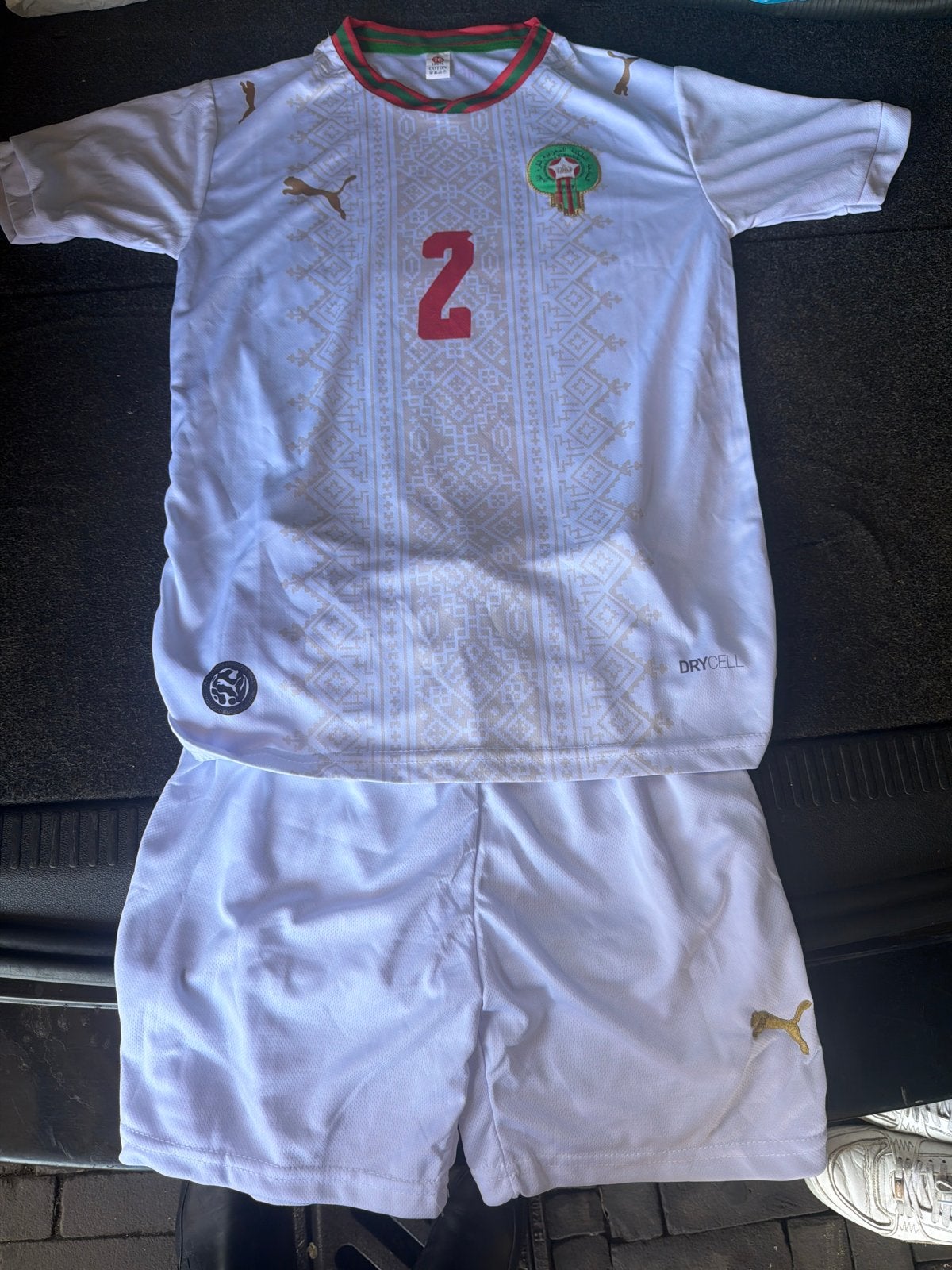 Marokko Voetbaltenue Kids - Maat 16 (100% Katoen, Ophalen of Verzenden, Gebruikt, Jongen of Meisje