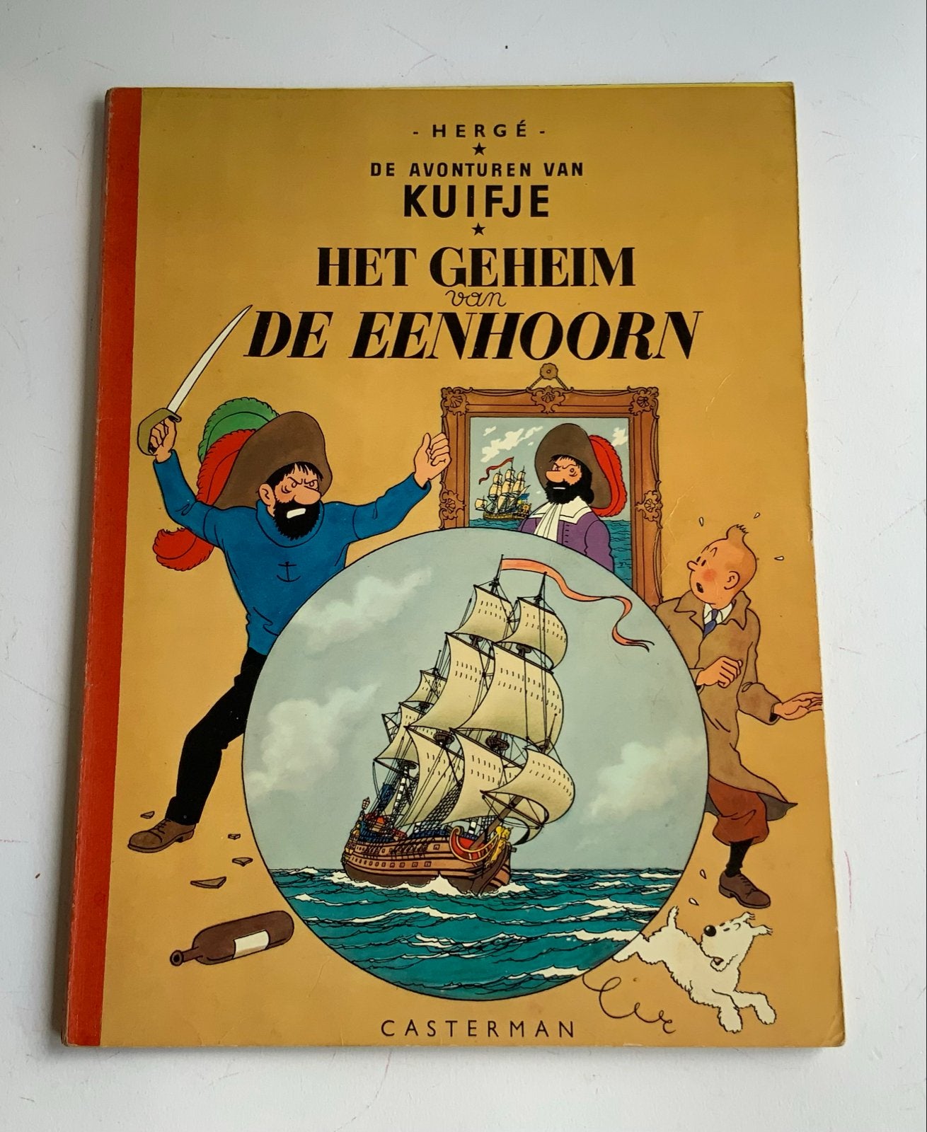 Kuifje - Het Geheim van de Eenhoorn (Linnen rug), Eén stripboek, Ophalen of Verzenden, Gelezen