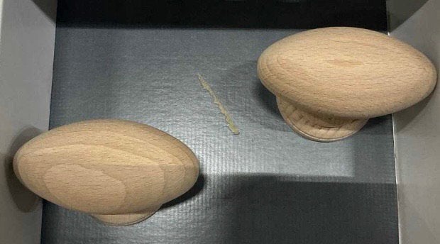 Luxe houten deurknoppen, kruk klink nieuw in doos, Ophalen of Verzenden, Nieuw, Overige materialen, Klink of Kruk