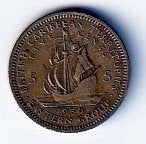 5  cent  1955  East Carribian Territoris. km. 4 ( 0,35 ), Ophalen of Verzenden, Noord-Amerika, Losse munt