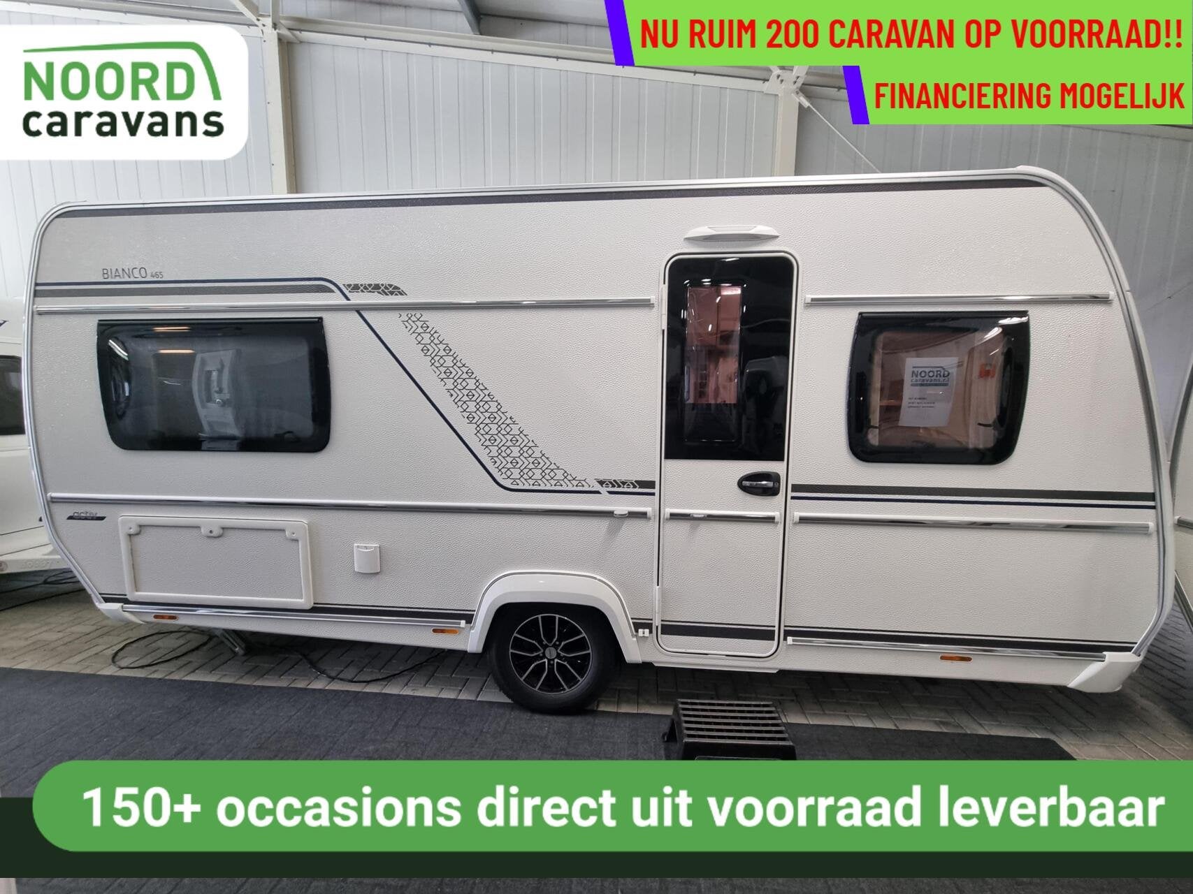 Fendt Bianco 465 activ FRANSBED + VOORTENT + MOVER + LUIFEL, Caravans en Kamperen, Caravans, 7 tot 8 meter, Bedrijf, Fendt, Luifel