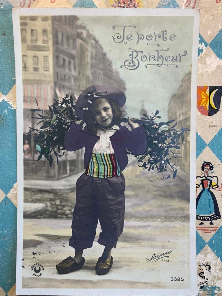 1908 Nieuwjaar - Je porte bonheur - maretakken (NN), Ophalen of Verzenden, Voor 1920, Gelopen, Feest(dag)