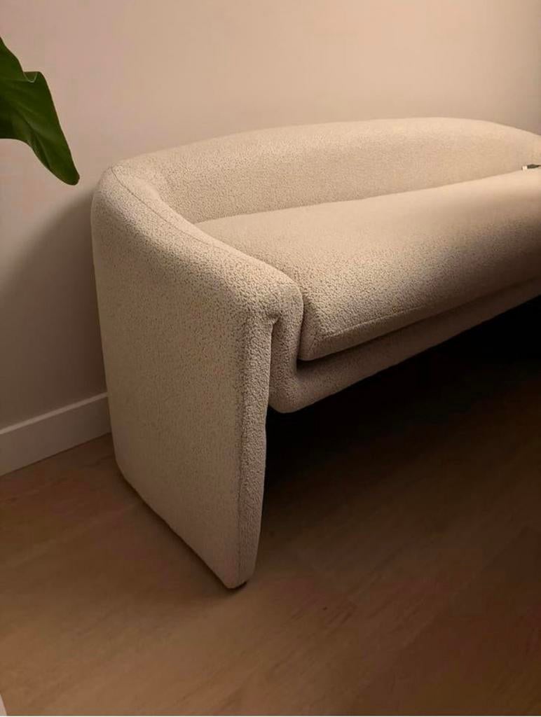 BePureHome eetkamerbankje ' bouclé stof, Huis en Inrichting, Banken | Voetenbanken en Poefen, 50 tot 75 cm, Ophalen of Verzenden