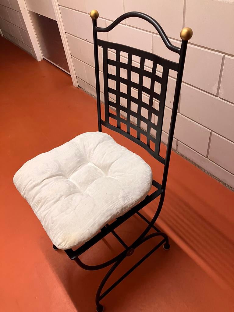 4X KEUKEN / TERRASSTOELEN ONVERWOESTBAAR., Ophalen of Verzenden, Zo goed als nieuw, Zwart