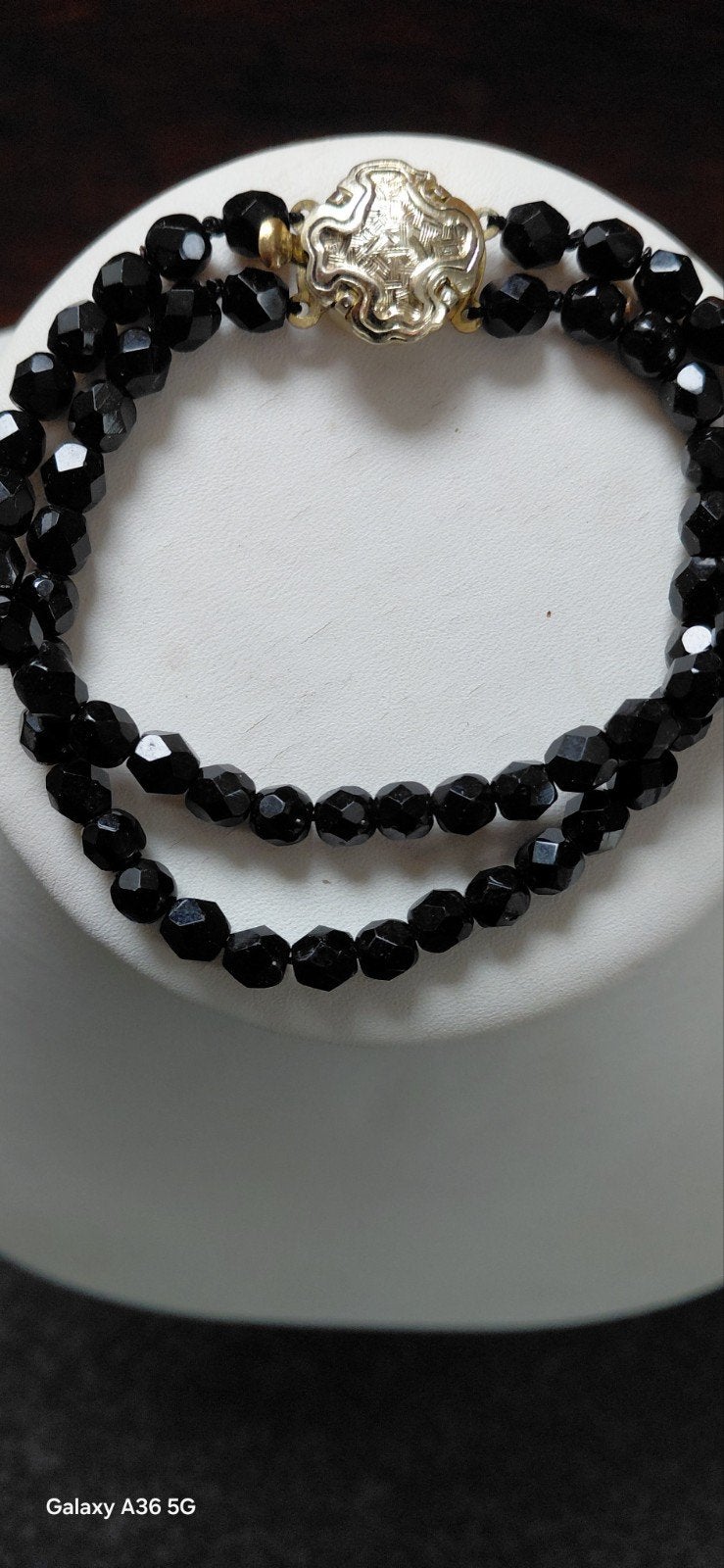 antieke gitten armband, dubbel rij, 20 cm, Verzenden, Goud, Overige materialen
