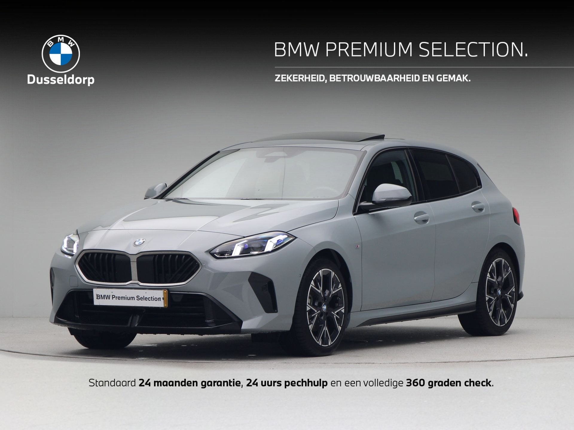 BMW 1 Serie 120 M-Sport | Trekhaak | Panoramadak (bj 2025), Dealer onderhouden, Gebruikt, 156 pk, Met garantie (alle)