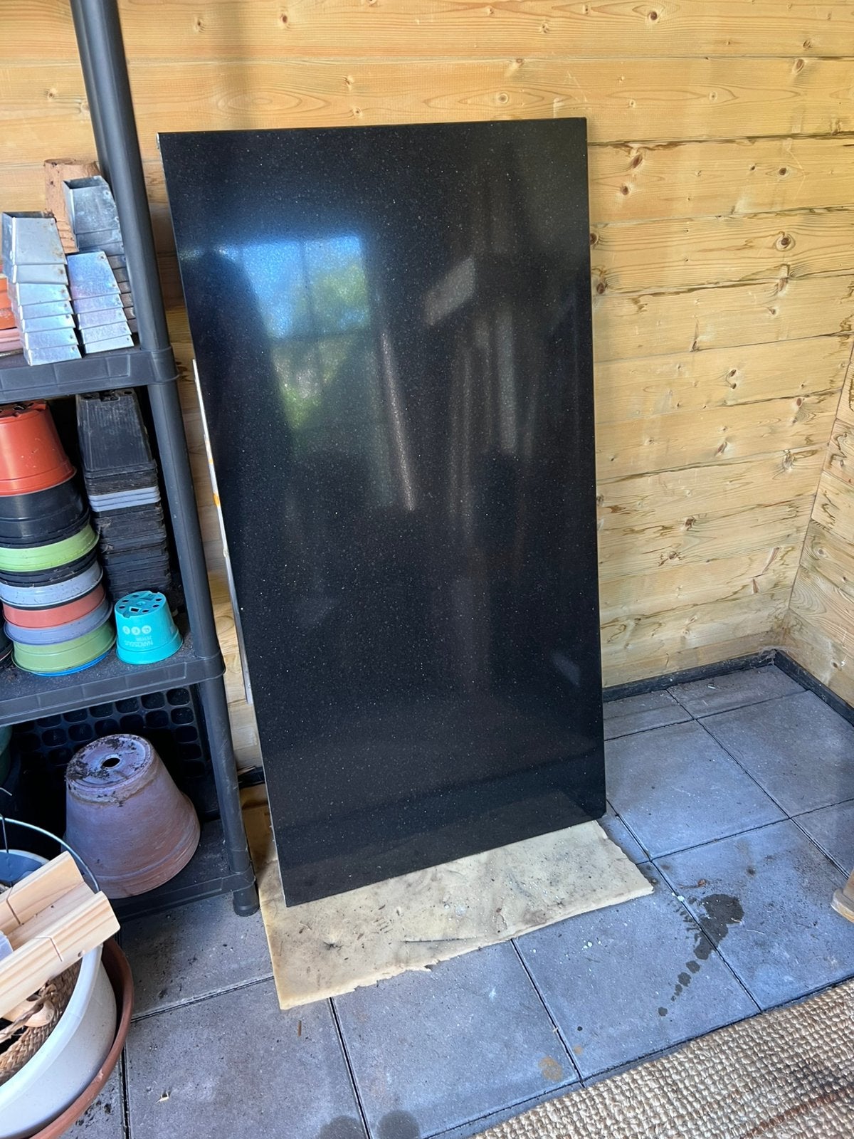 Antraciet graniet keukenblad, Doe-het-zelf en Verbouw, Ophalen, Zo goed als nieuw, Minder dan 80 cm