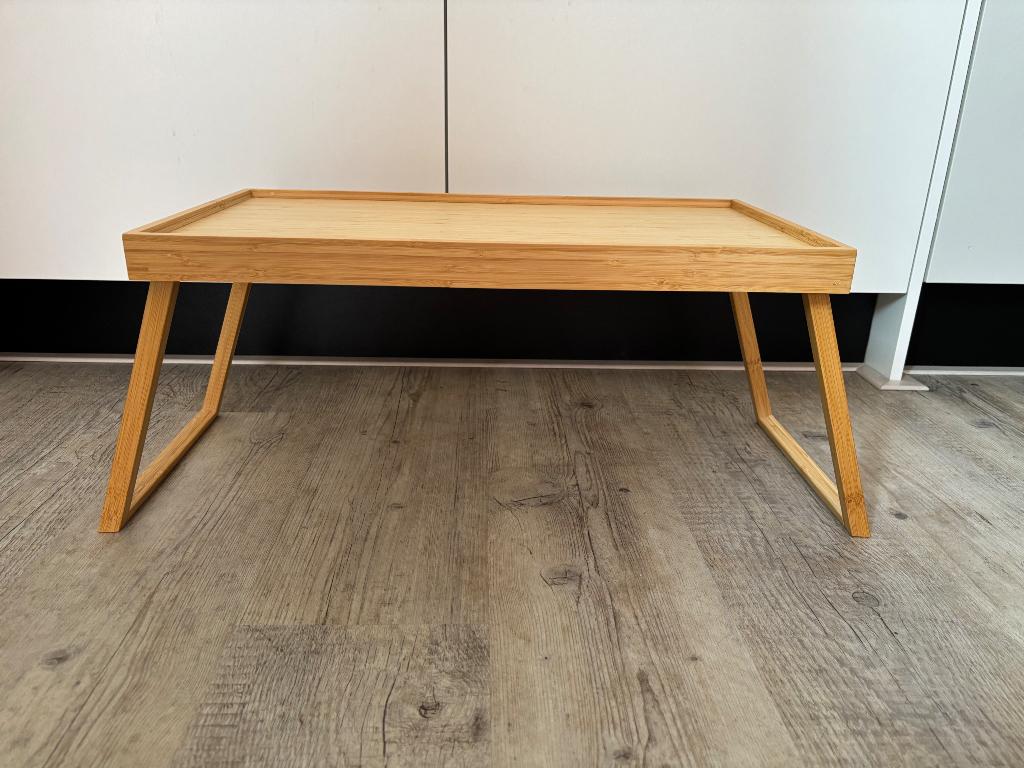 Bedtafeltje of dienblad van bamboe Nieuw, Huis en Inrichting, Woonaccessoires | Dienbladen, Ophalen, Nieuw, Rechthoekig, Overige materialen