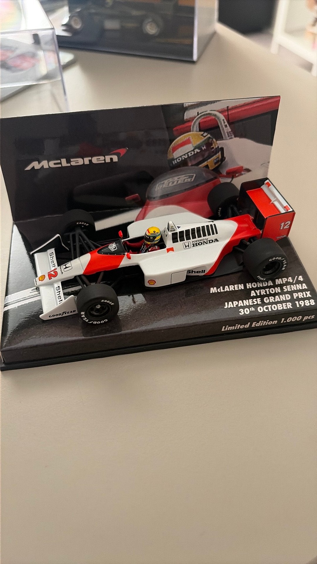 minichamps Limited edition ASenna Mclaren Honda, Hobby en Vrije tijd, Ophalen of Verzenden, Zo goed als nieuw, Auto, MiniChamps