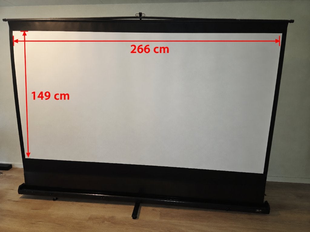Elite Screens ezCinema F120NWH 120 inch draagbaar scherm., Ophalen, Handmatig, Zo goed als nieuw