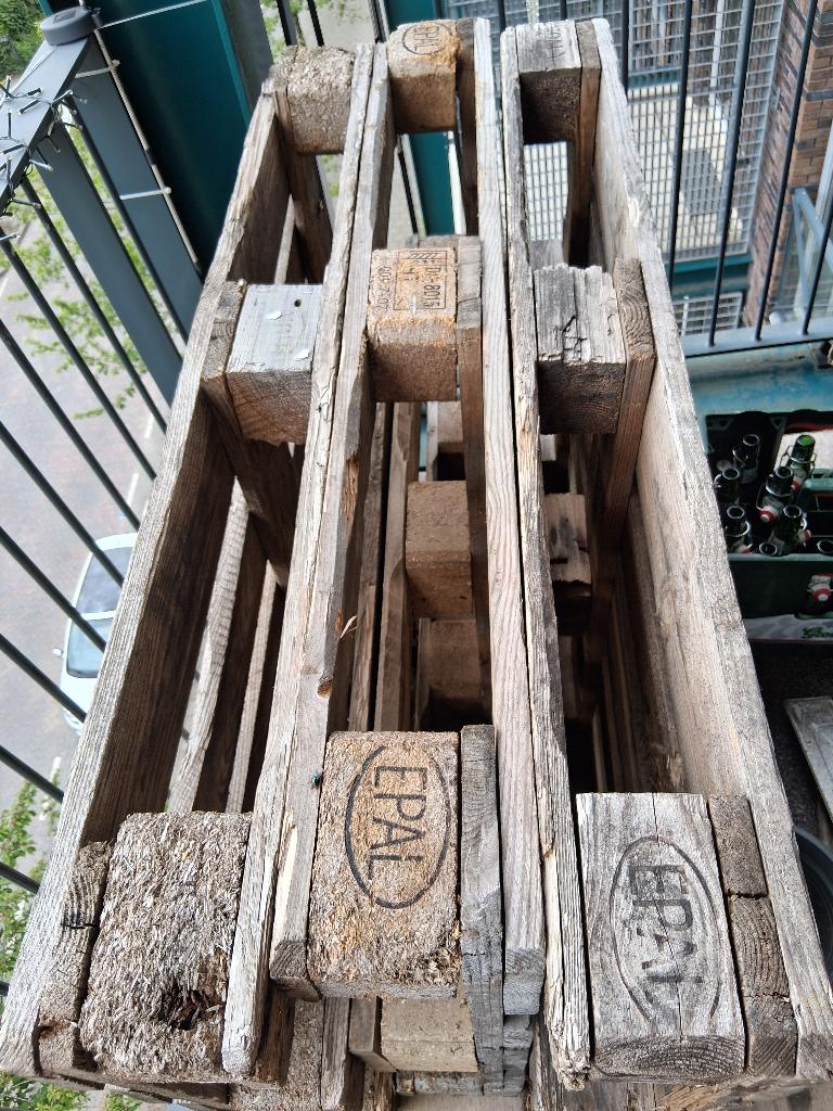 houten palets, Ophalen, Gebruikt, 50 mm of meer, Pallet