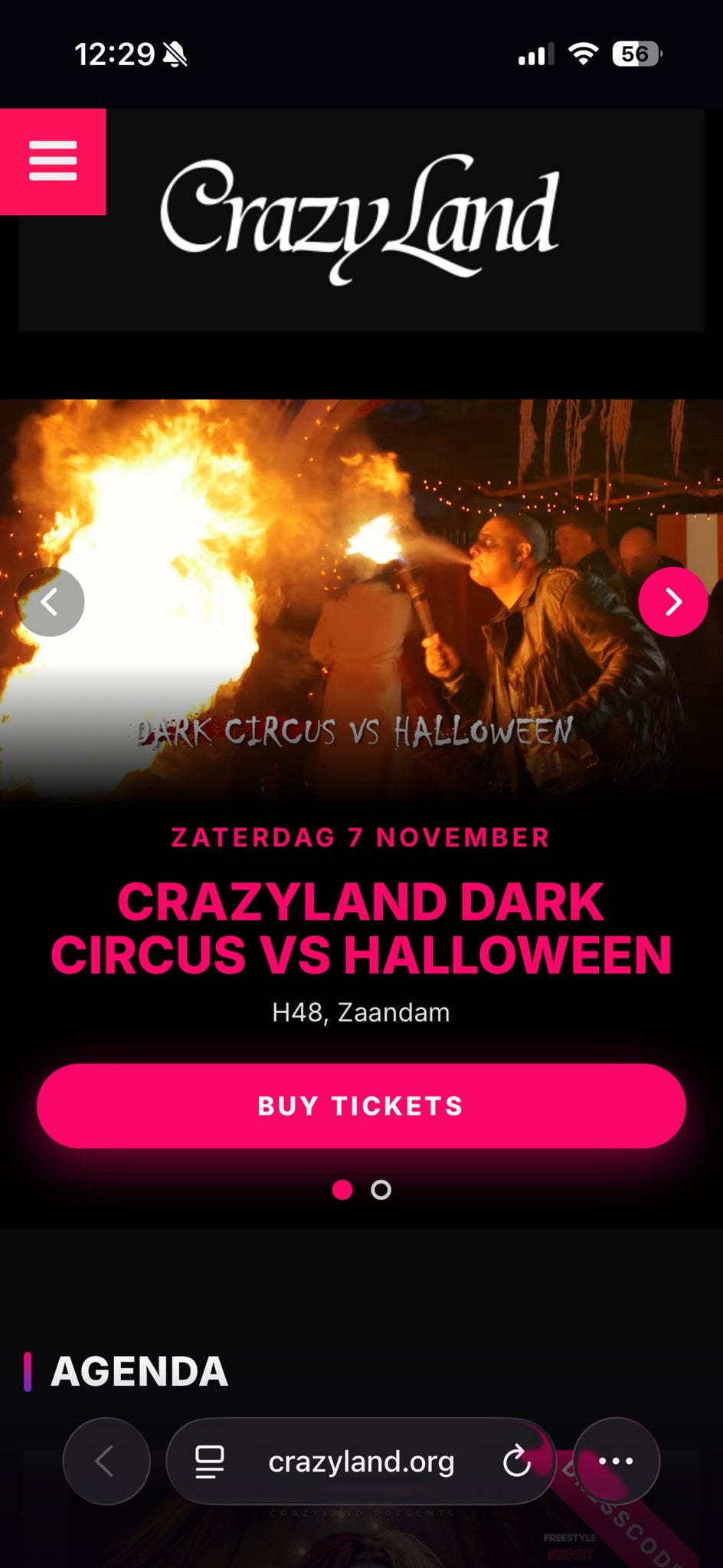 2 tickets crazyland dark circus vs Halloween, Tickets en Kaartjes, Twee personen