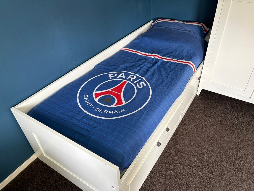 Bed, Ophalen, Gebruikt, Eenpersoons, Wit