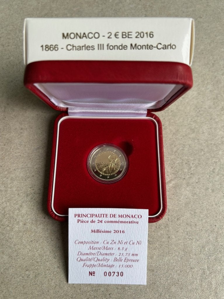 Monaco 2 euro 2016, Postzegels en Munten, Munten | Europa | Euromunten, Ophalen of Verzenden, Overige landen, 2 euro