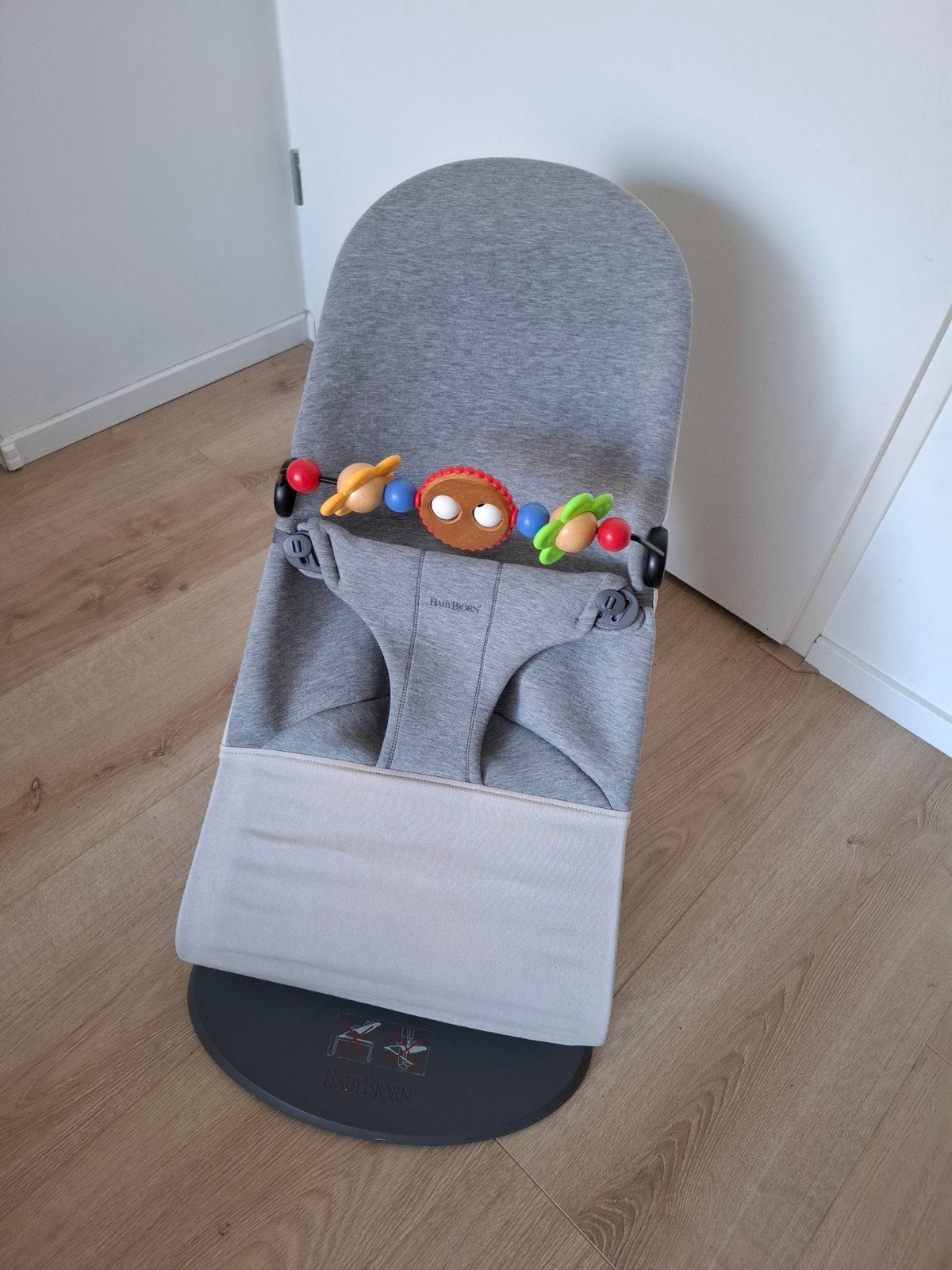 Baby Björn Wipstoel Grijs met Speeltjes, Gebruikt, Verstelbaar, Wipstoel, Ophalen