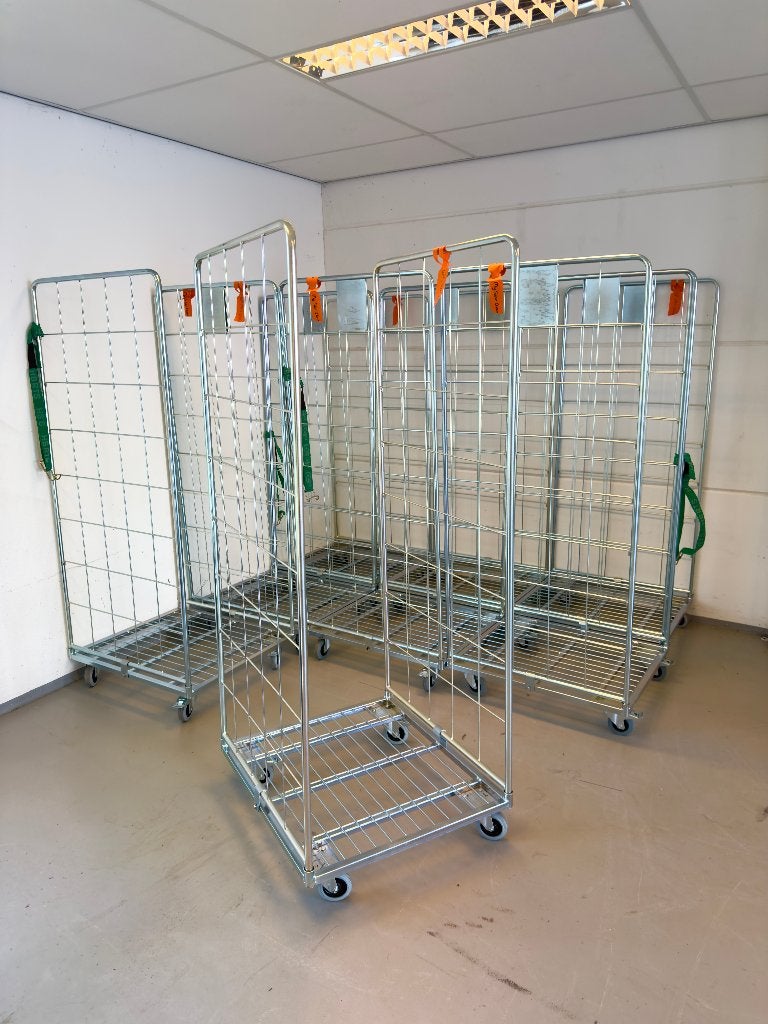 Rolcontainer 2 heks demonteerbaar (H) 1830 mm, 8 stuks, 100 liter of meer, Ophalen, Gebruikt, Transportkar