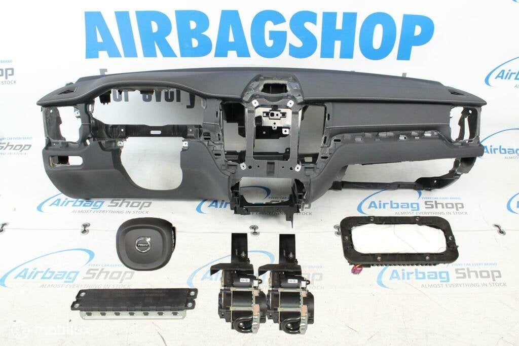 Airbag set Dashboard zwart met stiksels Volvo S60 2018-heden, Gebruikt, Ophalen of Verzenden