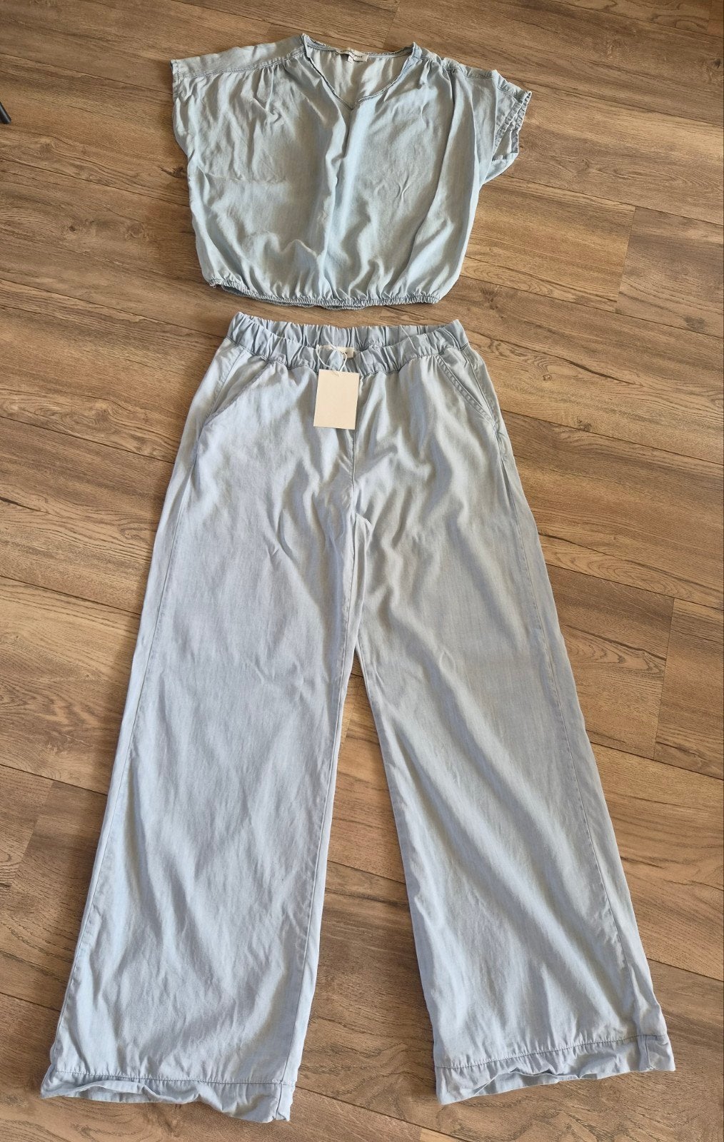 Denim jeans set. and co woman pak. &co woman.  Geisha. XL., Ophalen of Verzenden, Zo goed als nieuw