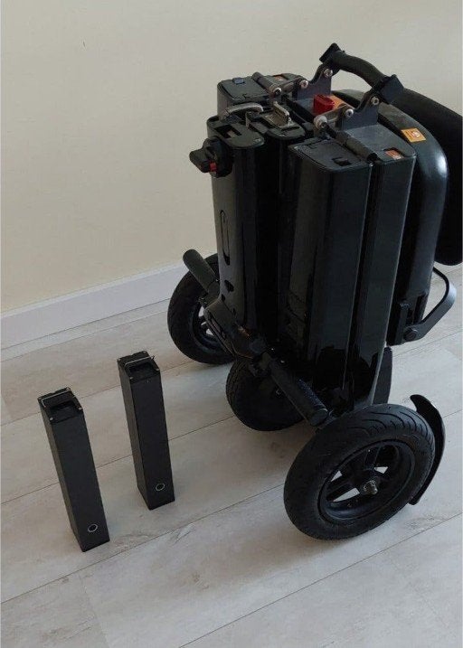 Relync Opvouwbare scootmobiel met 2 accu’s!, 10 km/u of minder, Gebruikt, 15 km of minder, Ophalen