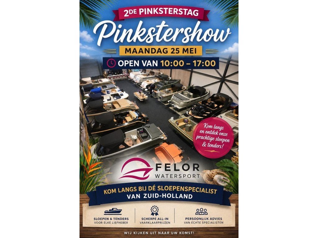 FELOR WATERSPORT | *2de Pinksterdag open 10:00-17:00, Watersport en Boten, Sloepen, Overige typen, Niet ingevuld, Nieuw, 6 m