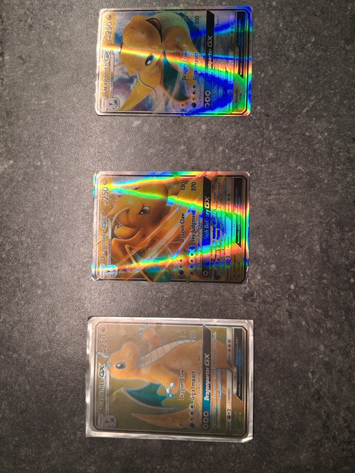 Dragonite GX Pokémon Kaarten - Full Art & Rainbow Rare, Ophalen, Zo goed als nieuw, Meerdere kaarten, Foil