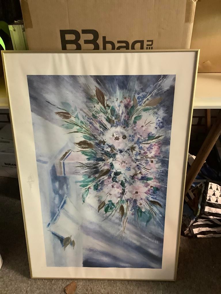 Ingelijste poster,kan een nieuwe poster ingedaan worden, Ophalen, Gebruikt, Kunststof