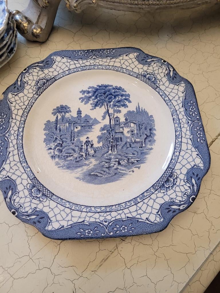 Antiek ontbijt bordje, Ophalen of Verzenden