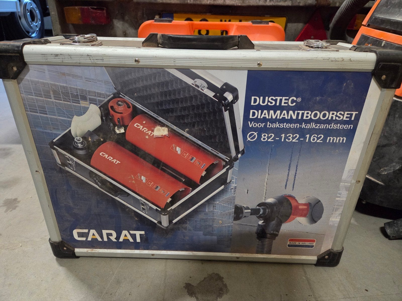 Carat Dustec Diamantboorset Ø 82-132-162 mm, Gebruikt, Carat, Overige typen, Onbekend
