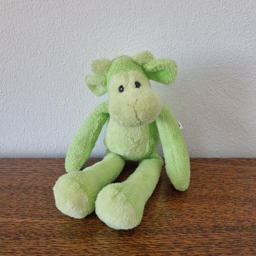 Groene knuffel koe hema beesten bende, Ophalen of Verzenden, Koe