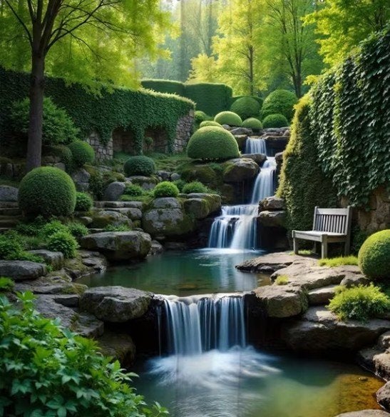 Schuttingposters Waterval - 180x180 cm, Verzenden, Nieuw