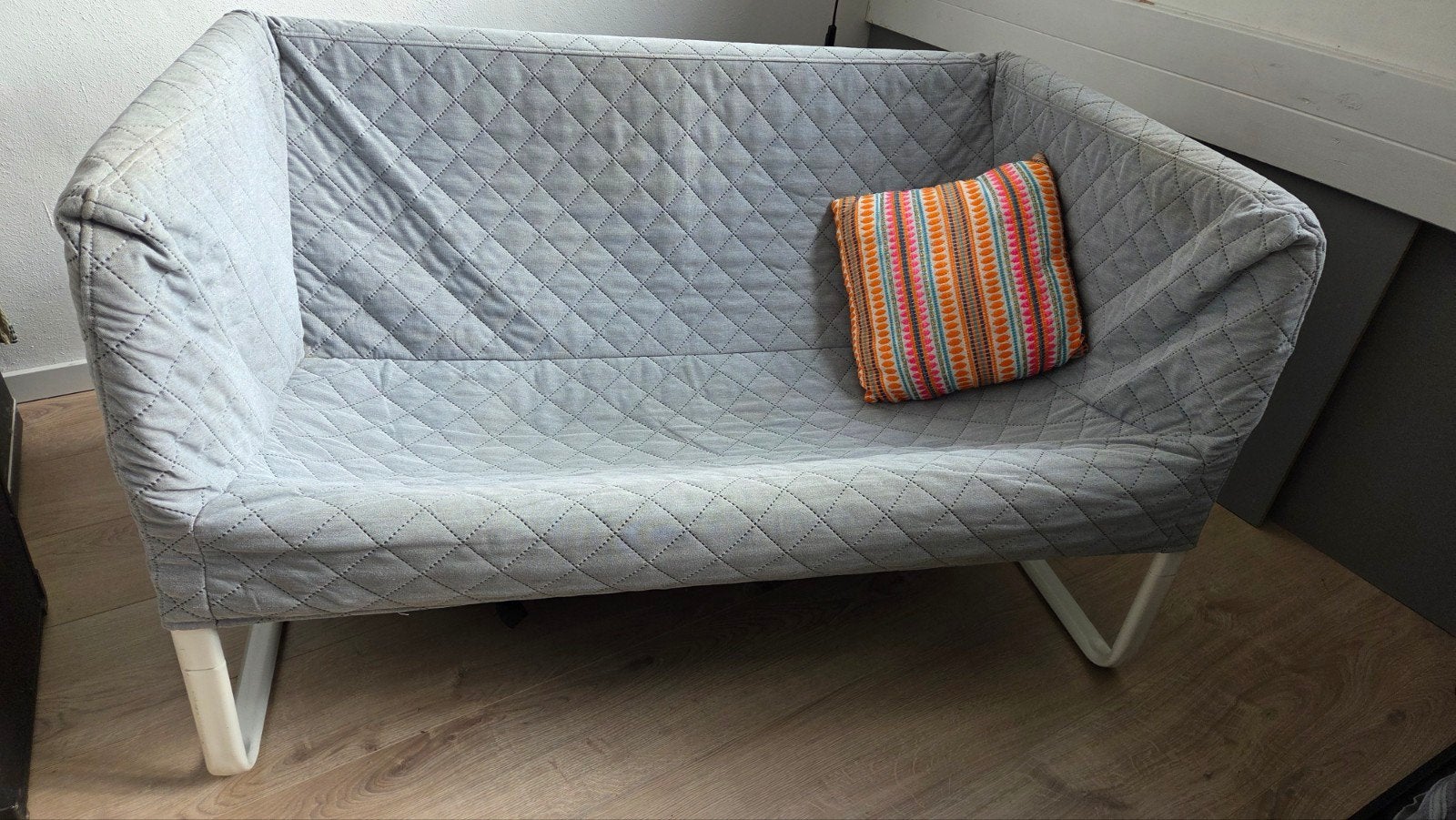 IKEA KNOPPARP 2-zitsbank - Grijs, Ophalen, Gebruikt, Tweepersoons, 75 tot 100 cm