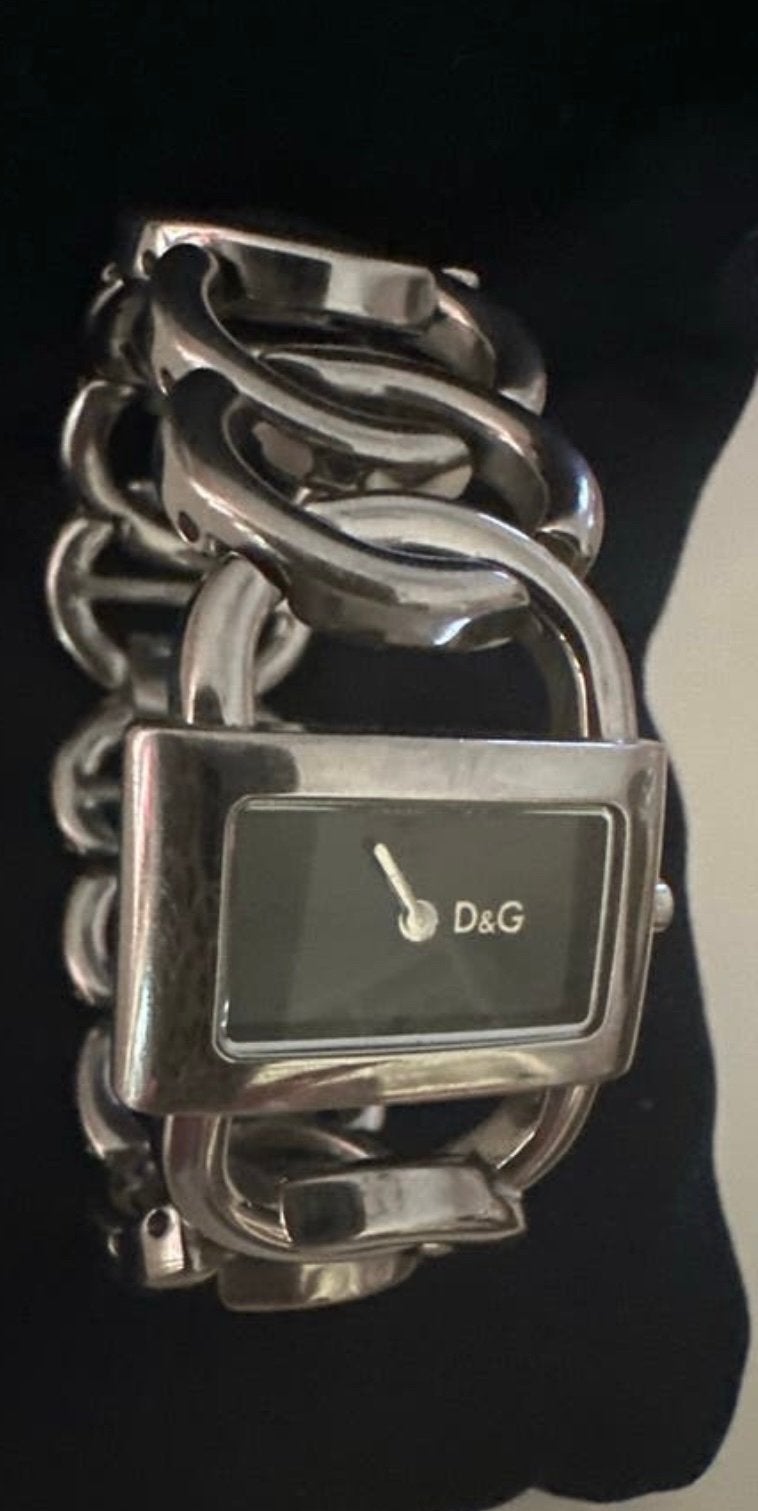 D&G Dolce & Gabbana Horloge - Stalen Band, Sieraden, Tassen en Uiterlijk, Horloges | Dames, Gebruikt, Staal, Polshorloge, Ophalen of Verzenden