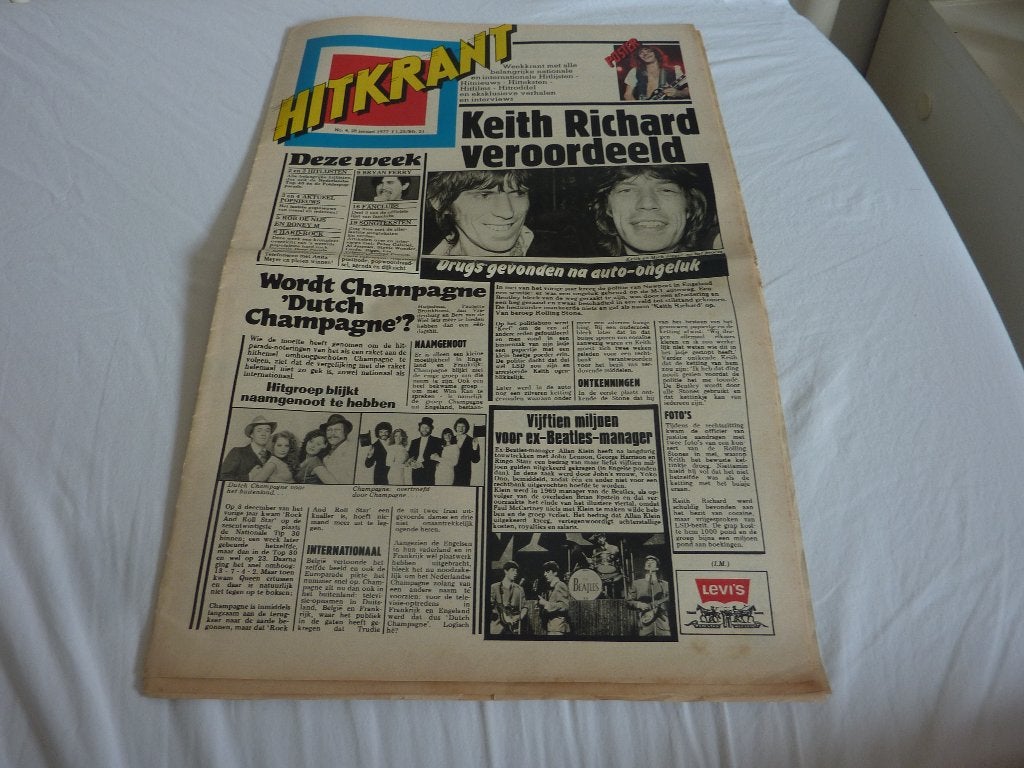 HITKRANT 1977-P FRAMPTON-STONES-QUEEN-DEEP PURPLE-M SERVAES, Verzamelen, Verzenden, 1960 tot 1980, Tijdschrift