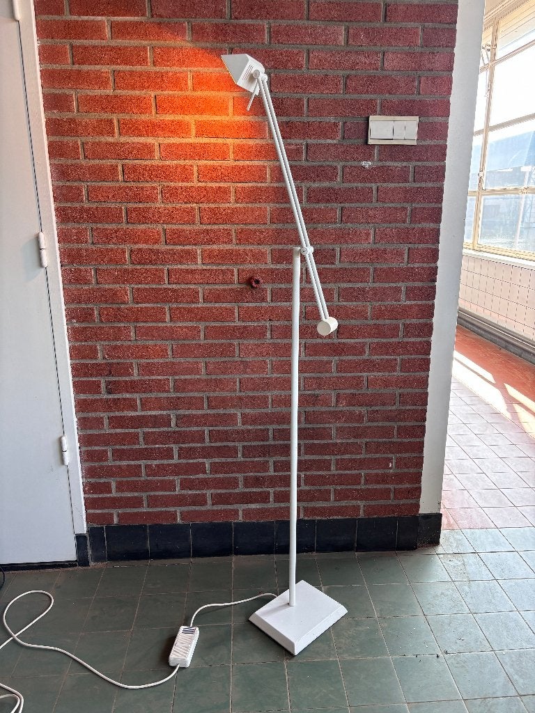 VERSTELBARE STAANDE LAMP WIT, Ophalen, Gebruikt, Overige fittingen, 150 tot 200 cm