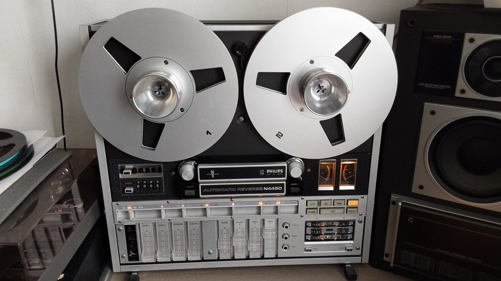 Philips BandrecorderN4450 automatic Reverse+Afstandbediening, Ophalen, Bandrecorder