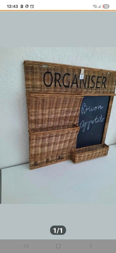 Riviera maison rattan organizer, Huis en Inrichting, Ophalen of Verzenden, Zo goed als nieuw