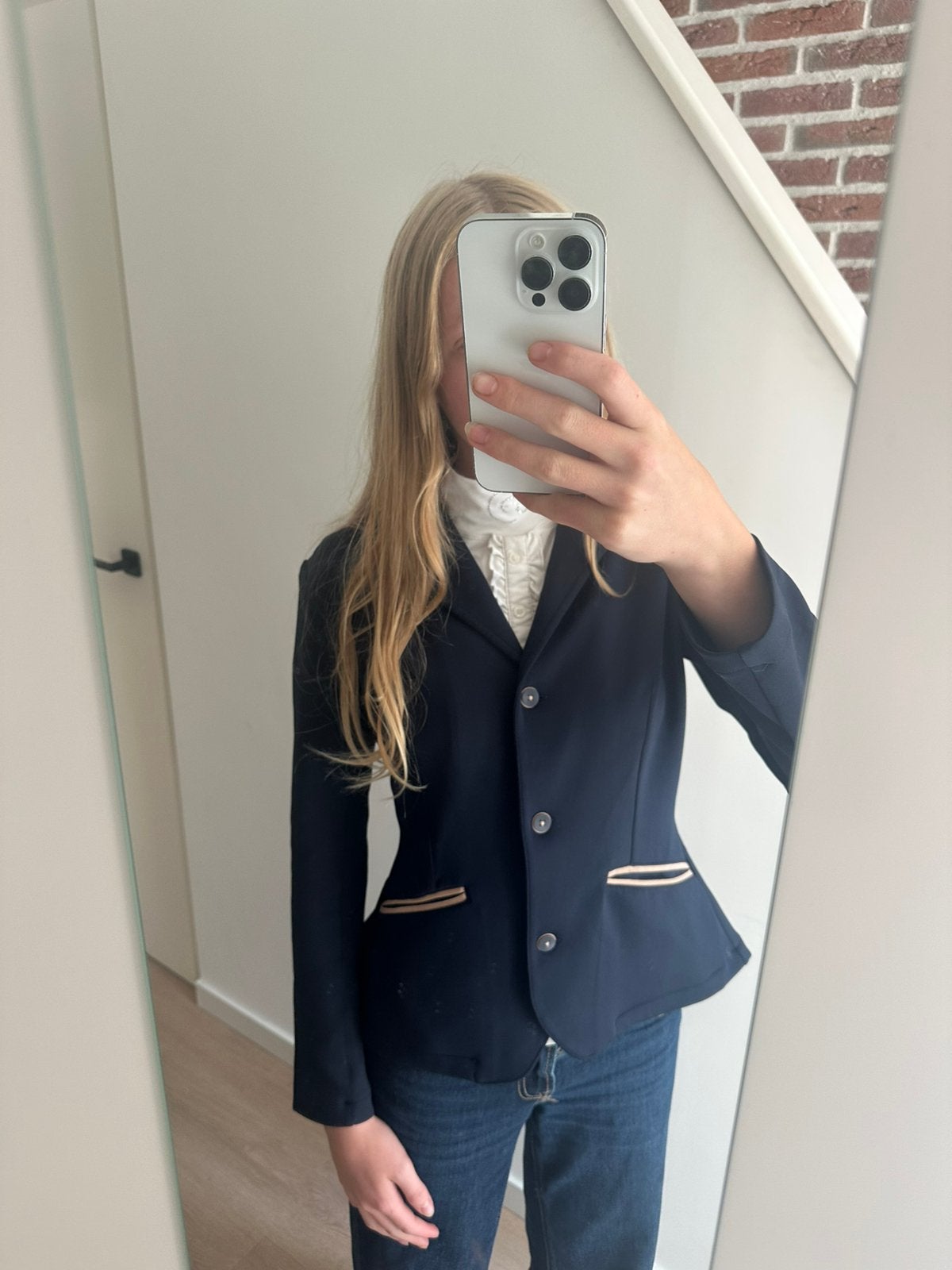 paardrij kleding; wedstrijdset, Ophalen, Zo goed als nieuw, Dressuur, Bovenkleding