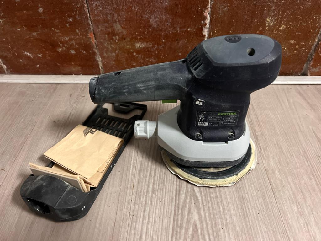 Festool ETS 150/5 EQ Excentrische Schuurmachine, Ophalen of Verzenden, Gebruikt, Minder dan 600 watt, Excentrische schuurmachine