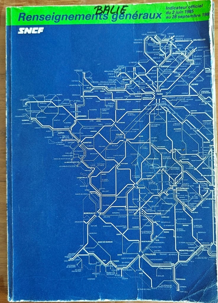SNCF Renseignements genereux juin 1985-septembre 1985, Verzamelen, Ophalen of Verzenden, Gebruikt, Trein, Boek of Tijdschrift